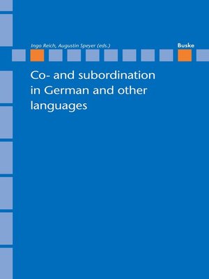 cover image of Co- and subordination in German and other languages